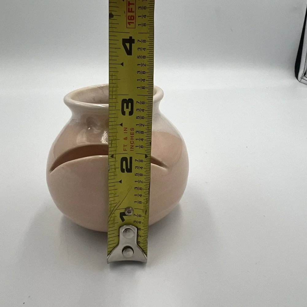Ceramic Egg Separator Peach White Face Design Kitchen Gadget 3.25